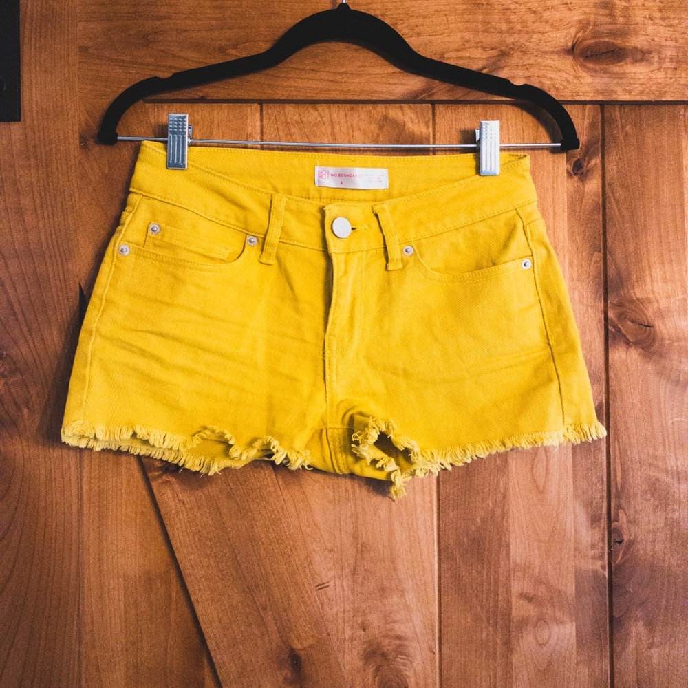 5/$20 Yellow Cut Off Jean Shorts